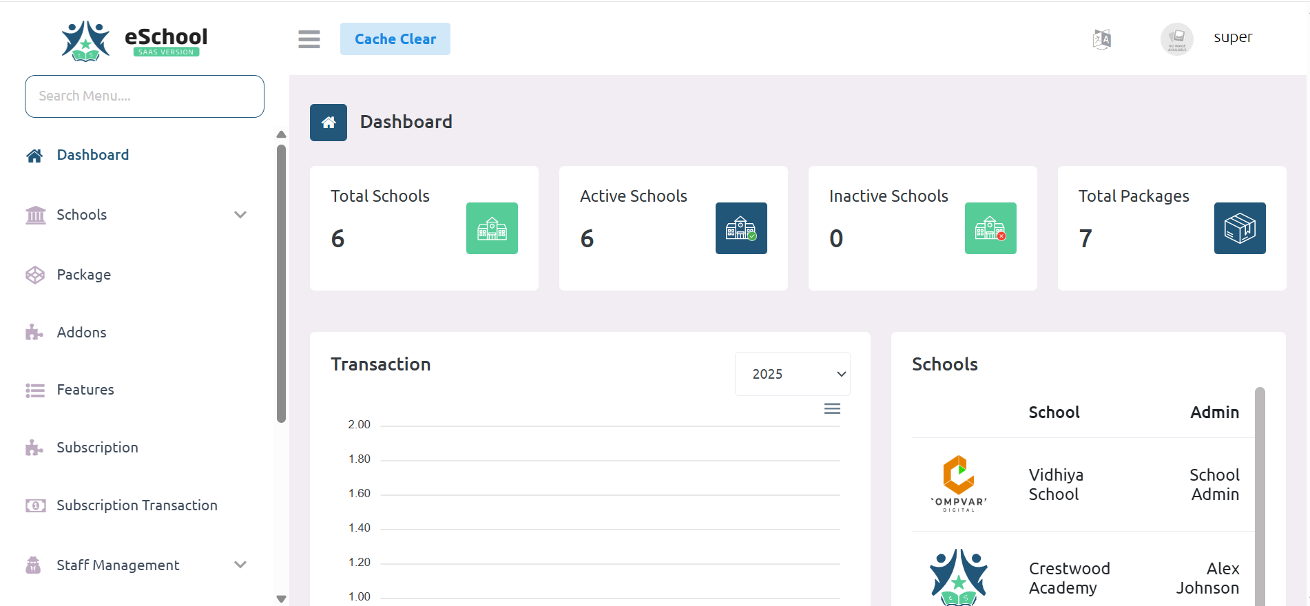Cloud-Based School Management SaaS